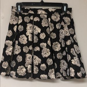 Gold Glitter Floral Black skirt